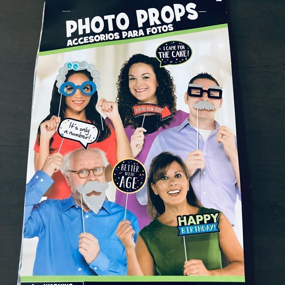 Birthday Party Photo Prop Signs 13-pc